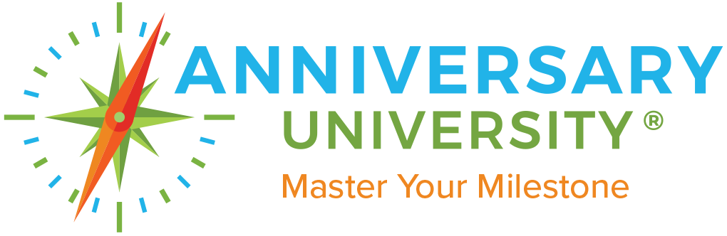 anniversary university logo